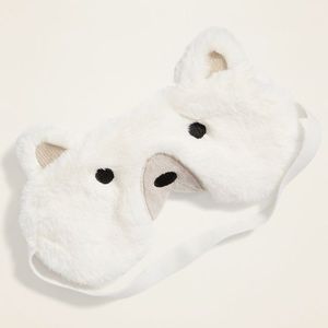 NWT Old Navy Graphic Sleep Mask, Faux Fur Polar Bear